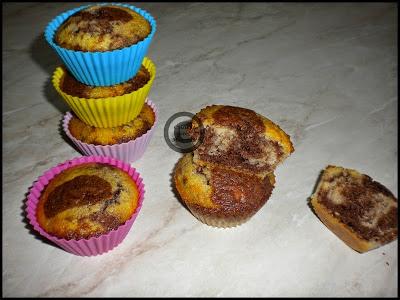 Muffins marbré à la vanille-chocolat