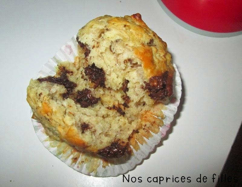 Muffin banane/chocolat Weight watcher