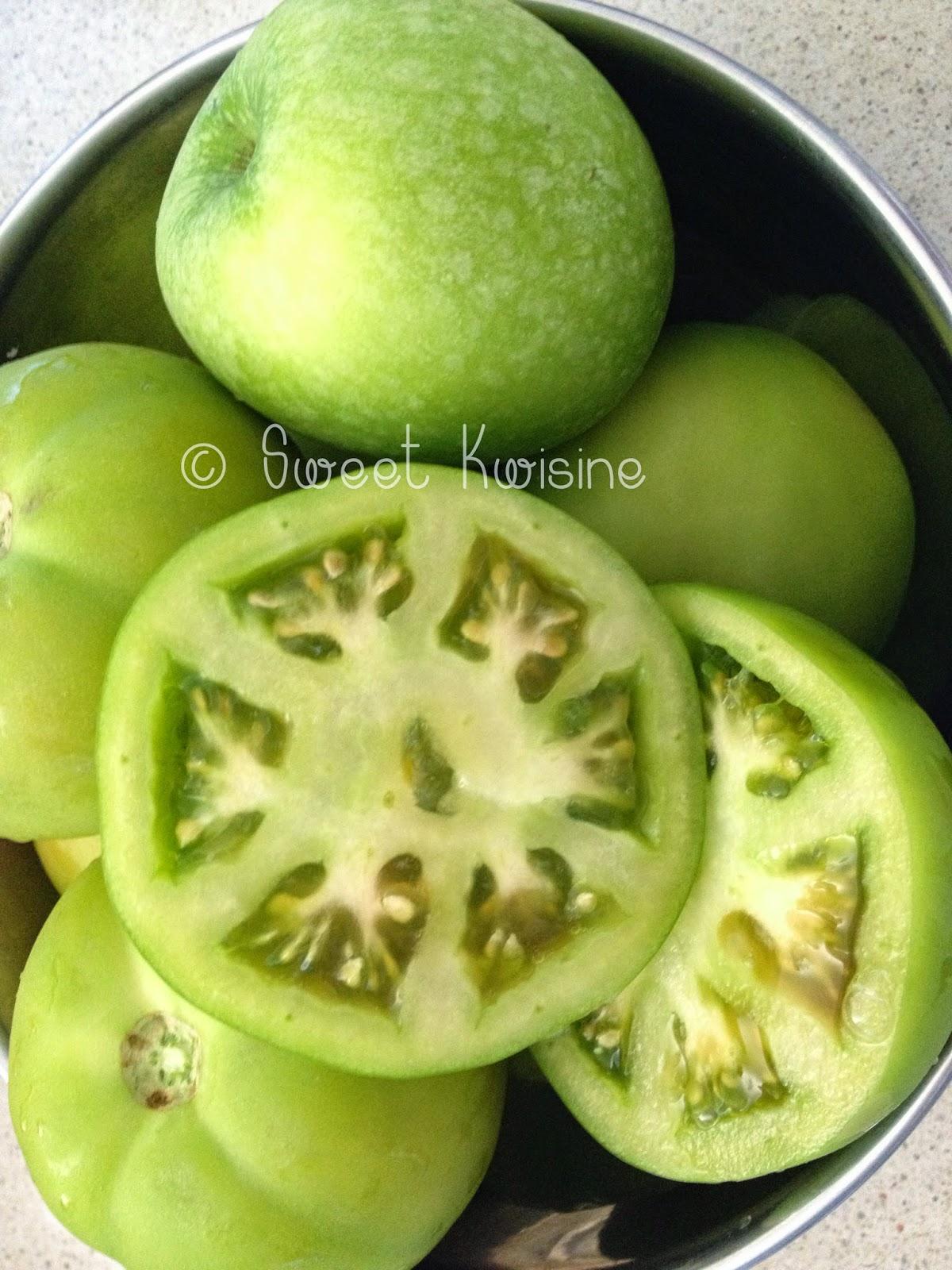 sweet kwisine, tomate, verte, confiture, vanille, légumes moches, 