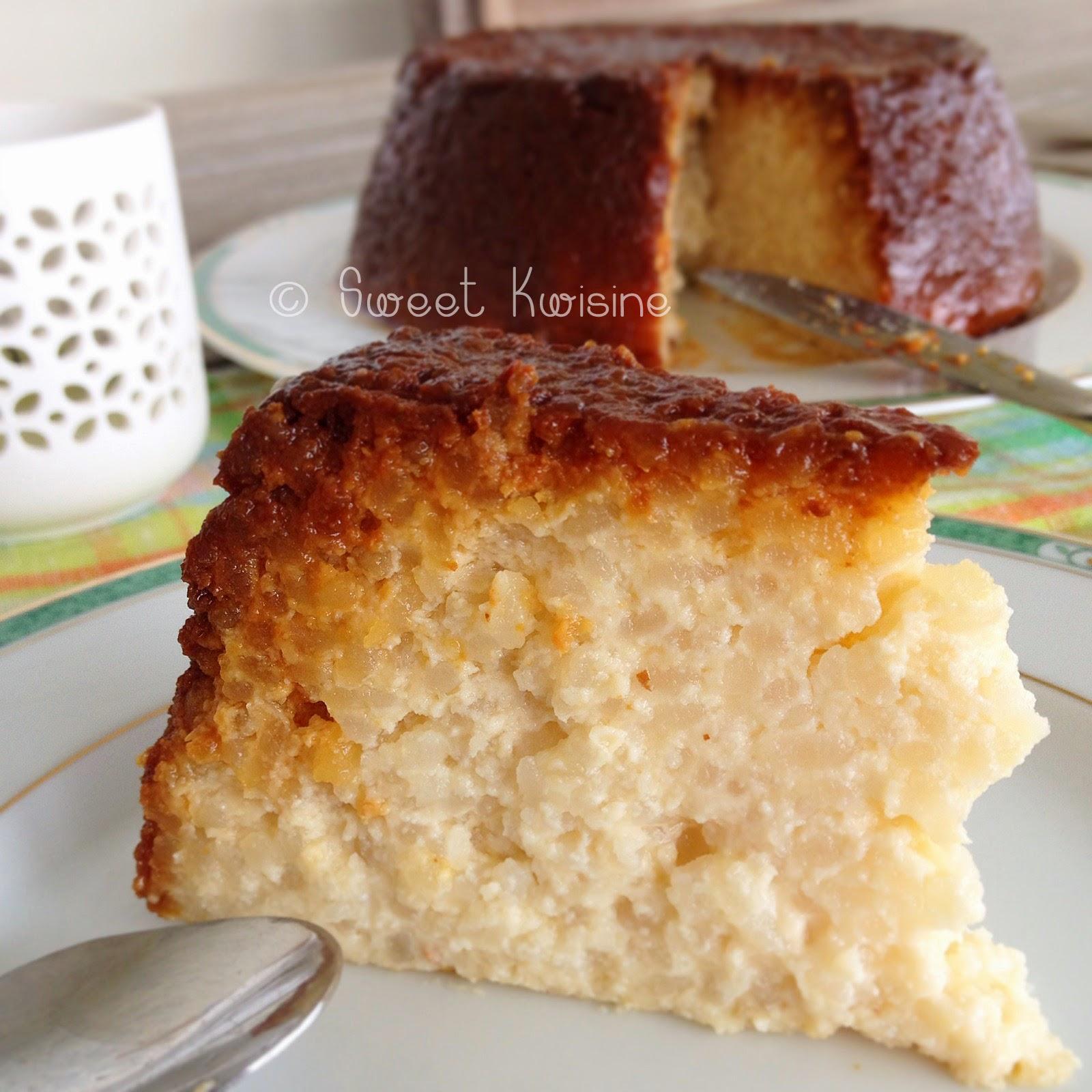 Martinique, cuisine antillaise, sweet kwisine, gateau, riz, riz au lait, caramel, rice pudding, cake, rhum, vanille, cannelle, plaisir d'enfance