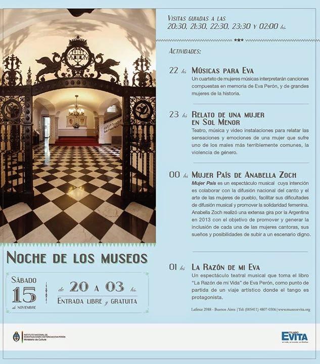Spectacles musicaux tout azimuts au Museo Evita demain soir [à l'affiche]