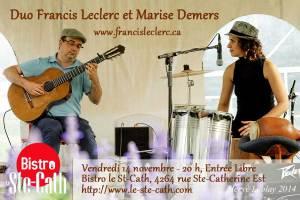 duo francis leclerc marise demers flamenco guitare percussions
