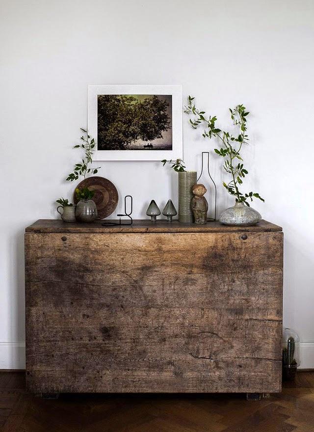 Tendance deco couleur murs gris + bois naturel