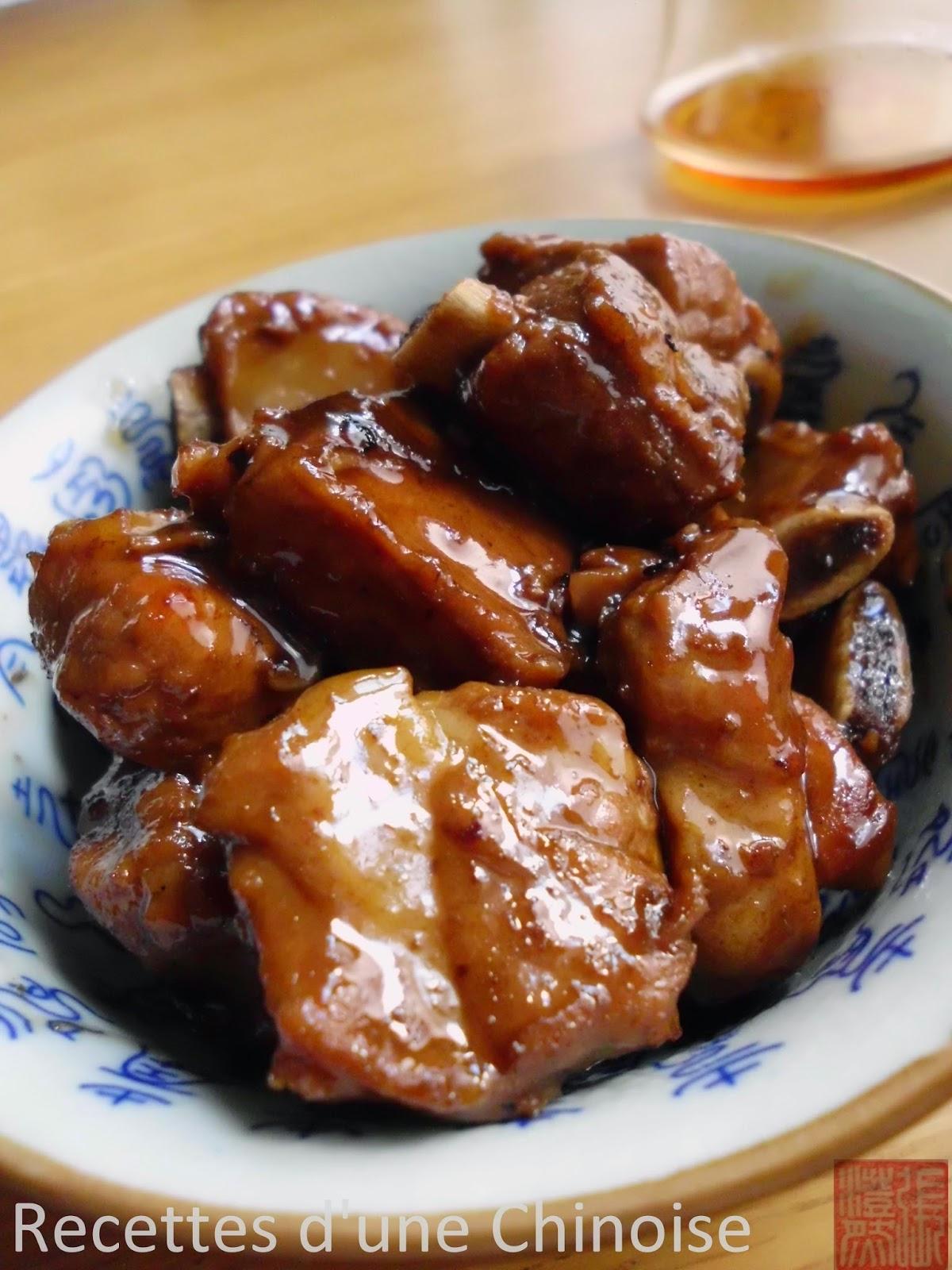Travers de porc hongshao (le braisage rouge) 红烧排骨 hóngshāo páigǔ