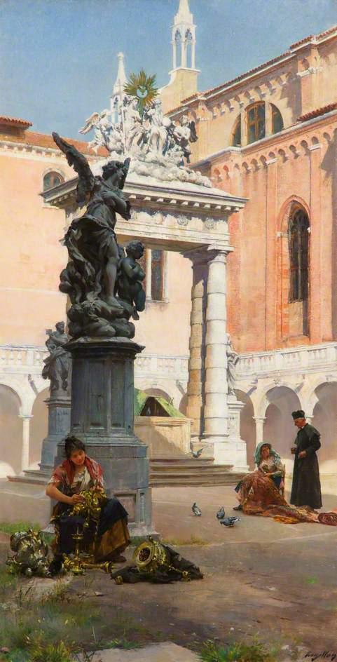 Cloisters, the Church of the Frari, Venice par Henry Woods
