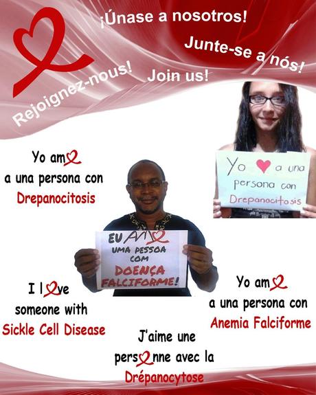 Le Brésil et le Costa-Rica nous invite à lutter contre la DREPANOCYTOSE afiche