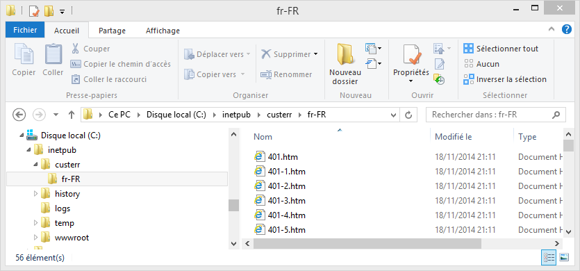 [IIS] Erreurs web personnalisées