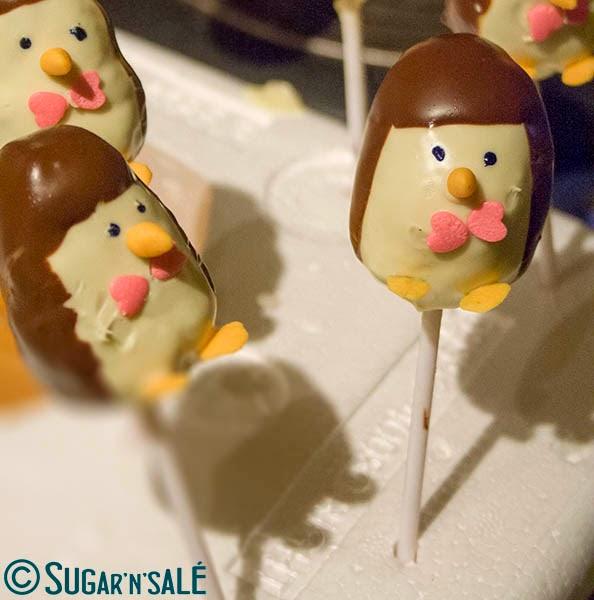Cake pops pour l'hiver : des pingouins