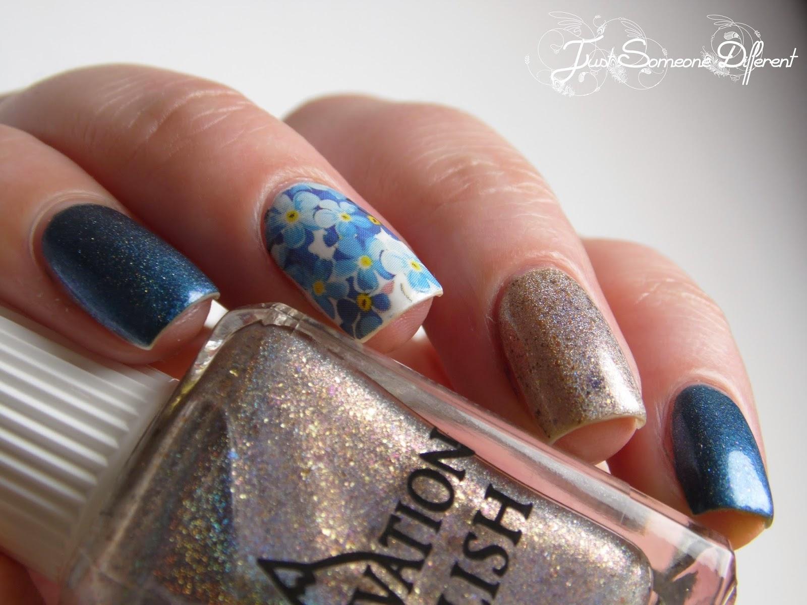 Peacock, glitters and flowers