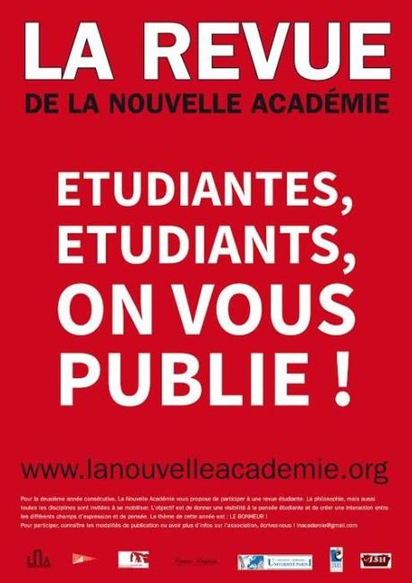 Revue-La Nouvelle Académie: Appel d’offre étudiante sur le bonheur ! LNA