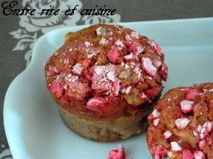Muffins Pomme - Pralines roses au lait Ribot