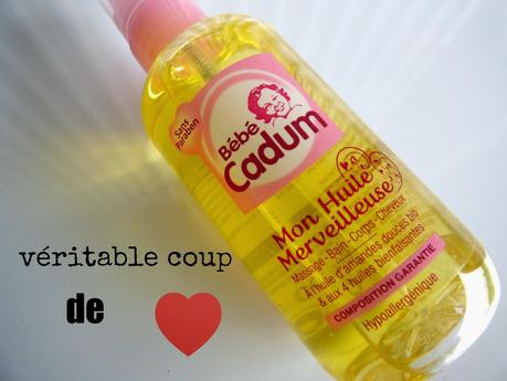 Mon huile merveilleuse de Cadum : une composition impec !