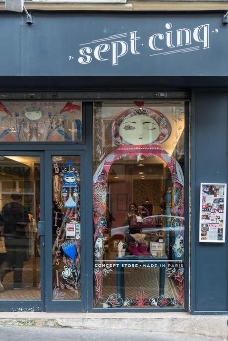 Vitrine au concept store 