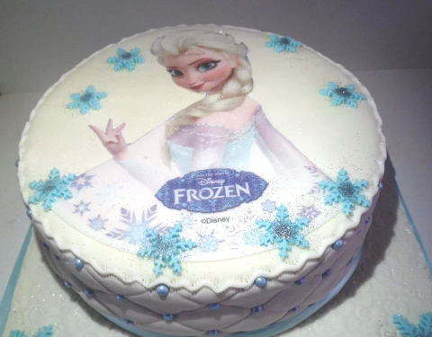 Gâteau pâte à sucre la reine des neiges