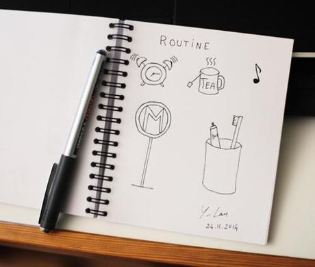 routine _dom ~ Draw On Monday « Routine » ~