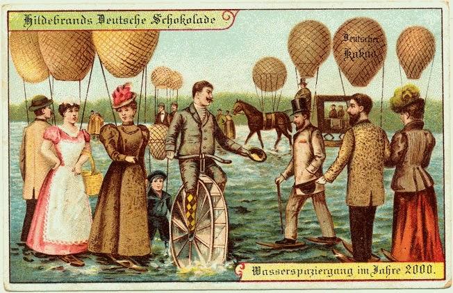 Cartes Postales de 1900 imaginant le futur de l'an 2000