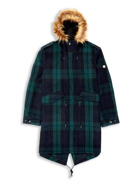 BEN SHERMAN Blackwatch Melton parka, 399,90€ 