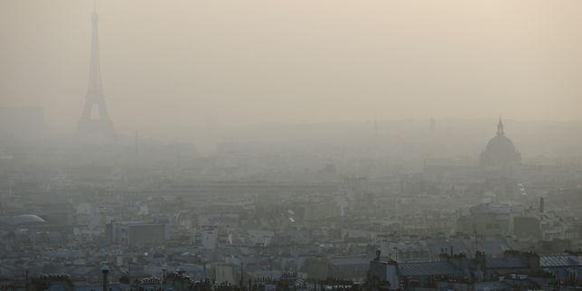 La tour Eiffel avait presque disparu dans le brouillard de particules, lors du pic de pollution de mars 2014.