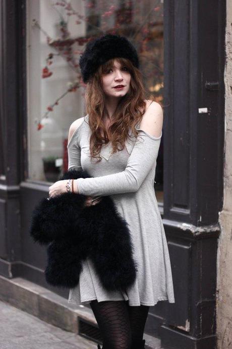 robe grise hiver