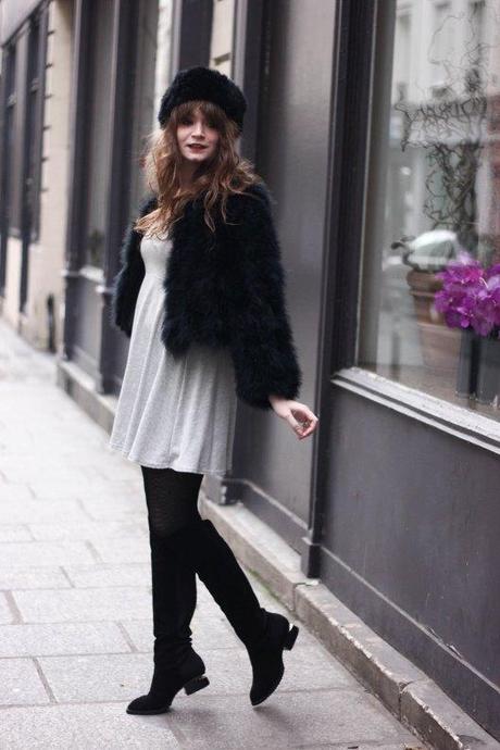 tenue veste plumes