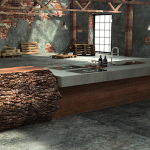DESIGN : Oak & concrete kitchen by Werkhaus