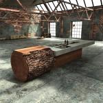 DESIGN : Oak & concrete kitchen by Werkhaus