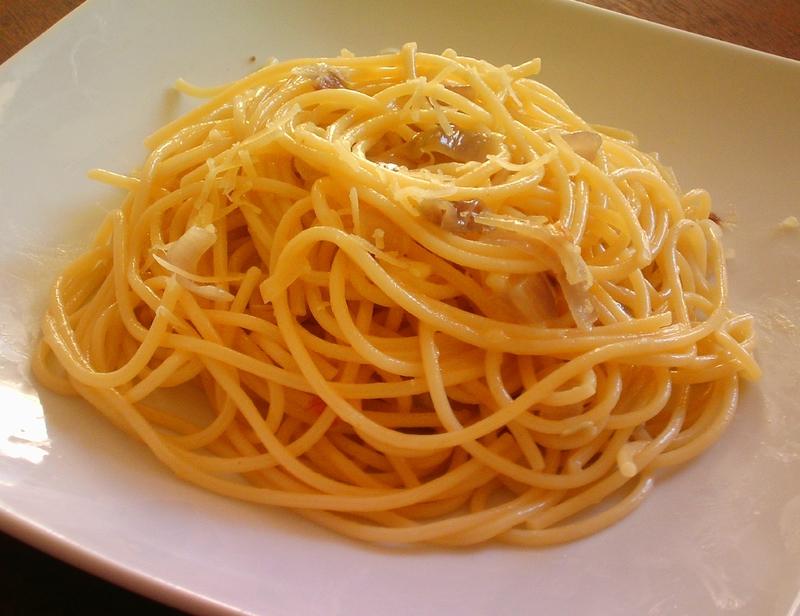 Spaghettis aux échalottes et au Comté (2)