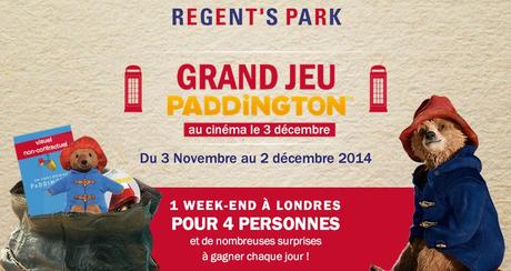 29 paddington Regents Park vous fait gagner un week end à Londres