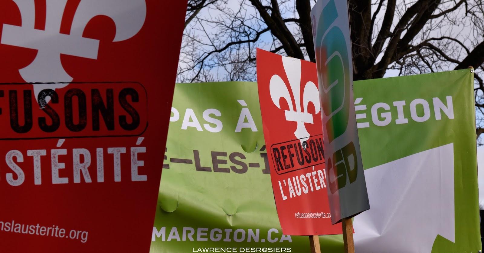 Manifestation à Québec...