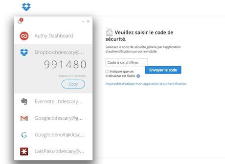 Authy validation en deux étapes securite google chrome iPhone 2014 : mon top 10 des applications gratuites  