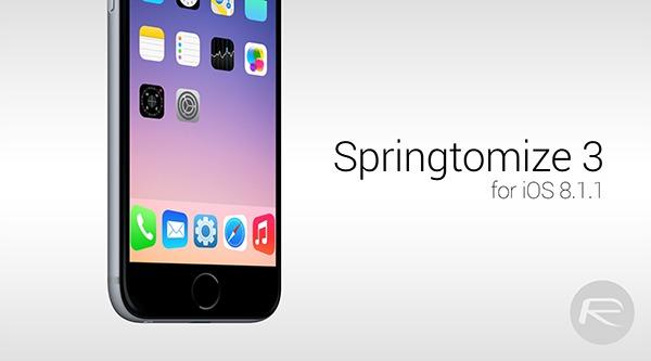 Springtomize 3 devient compatible sur iOS 8.1.1