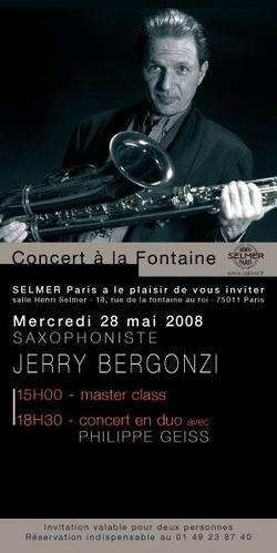 Jerry Bergonzi le 28 mai 08 à La Fontaine