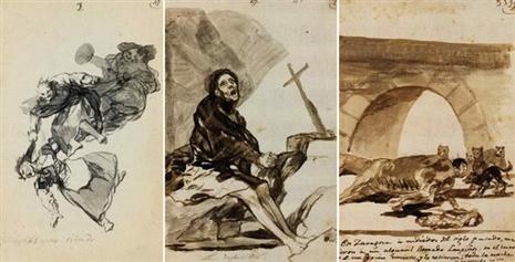 Trois dessins de Goya