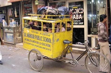 photo bus scolaire inde humour insolite