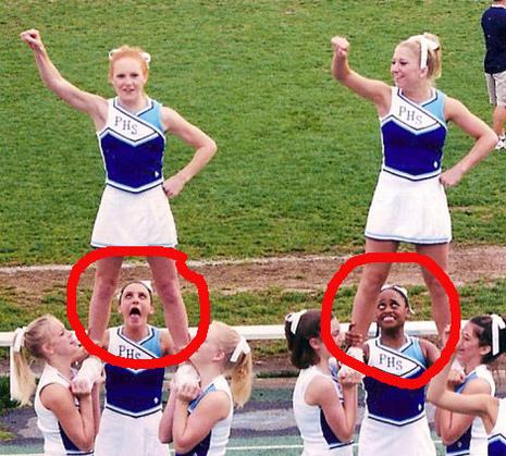 photo pompom girl sous la jupe humour insolite