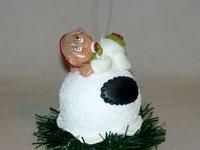 Boule de Noël avec bébé personnalisable en porcelaine froide