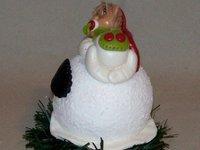 Boule de Noël avec bébé personnalisable en porcelaine froide