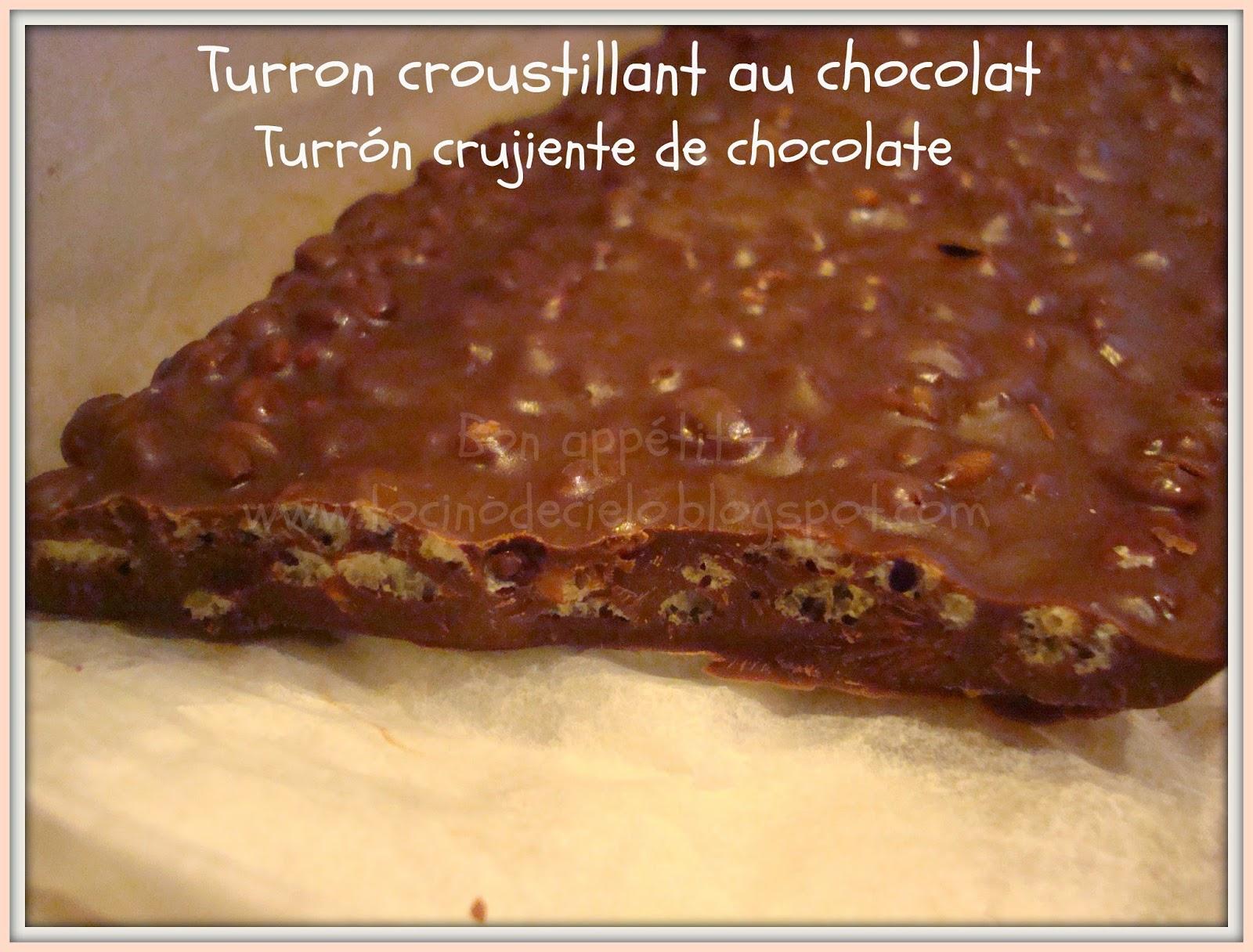 Turron croustillant au chocolat (Thermomix) - Turrón crujiente de chocolate tipo Suchard (Thermomix)