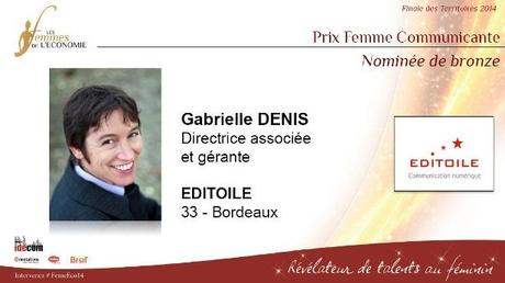 Gabrielle Denis, Femme communicante 2014