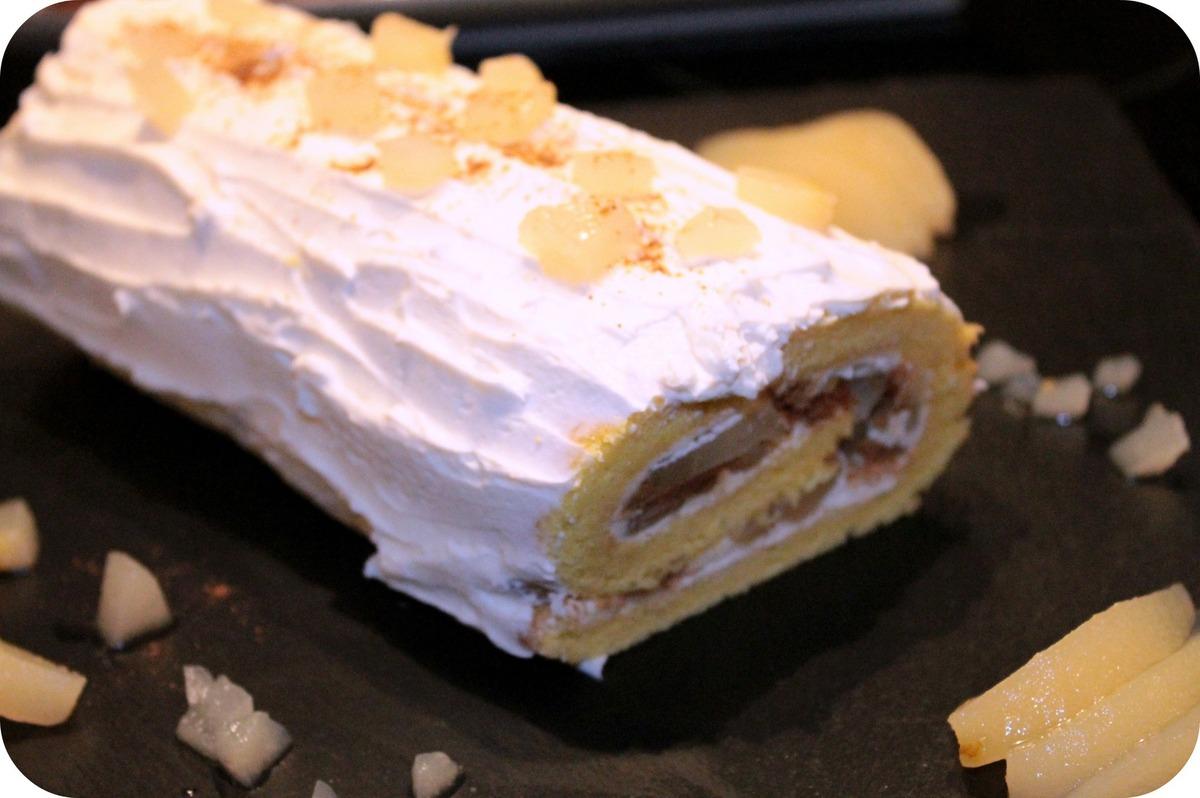 Bûche poire-speculoos ou comment finir un repas en beauté !