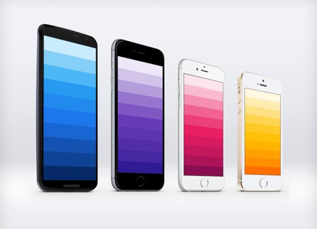 Des étagéres colorées comme fond d'écran sur votre iPhone