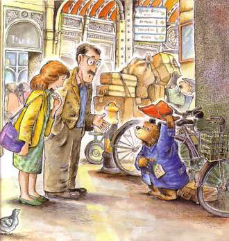 Paddington : lalbum et le film R. W. Alley politesse petit ours Paddington Michael Bond londres duffle coat bleu chapeau rouge Brown blagues bêtises aventure adapation 