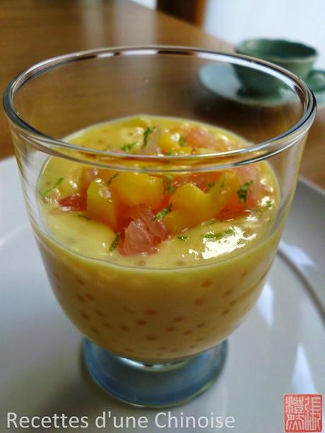 Crème de mangue avec pulpes de pomelo et perles de sagou 杨枝甘露 yángzhī gānlù