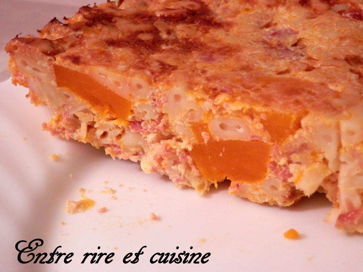 Gâteau de Coquillettes au Bacon et Potimarron