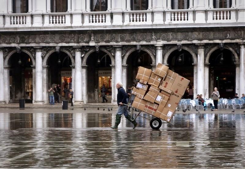 Piazza San Marco, les pieds dans l'eau...