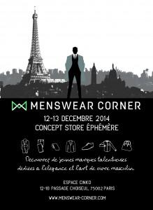Menswear Corner - Paris concept store éphémère - mode homme