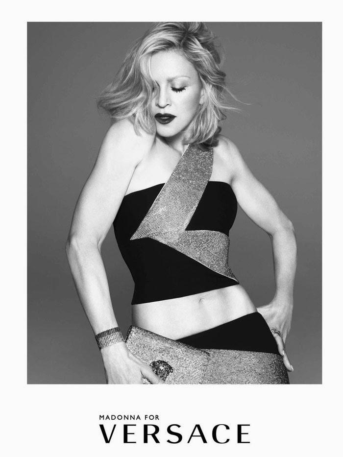 Madonna starissime égérie de la nouvelle campagne Versace du printemps prochain...