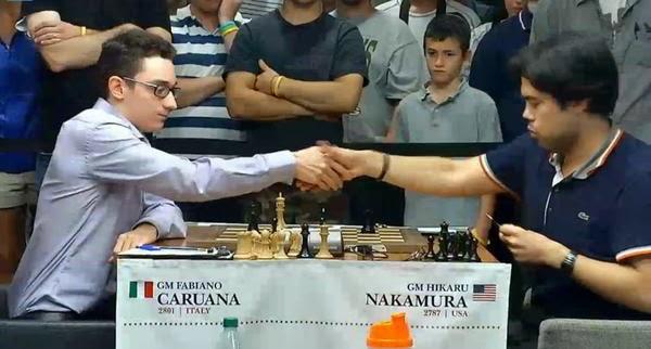 Fabiano Caruana contre Hikaru Nakamura - Photo ©  site officiel