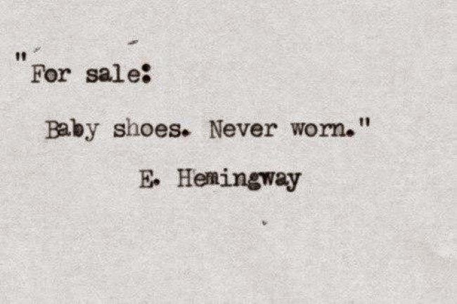 Ernest Hemingway - Microfiction en 6 mots
