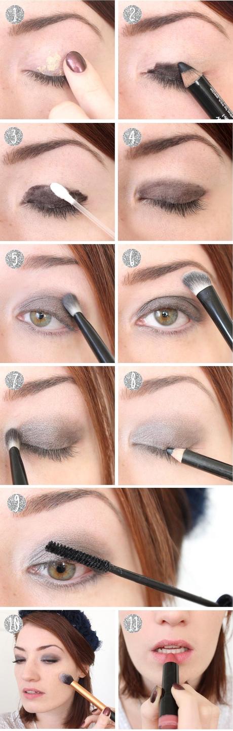 Make-up de Fêtes : un smoky gris irisé